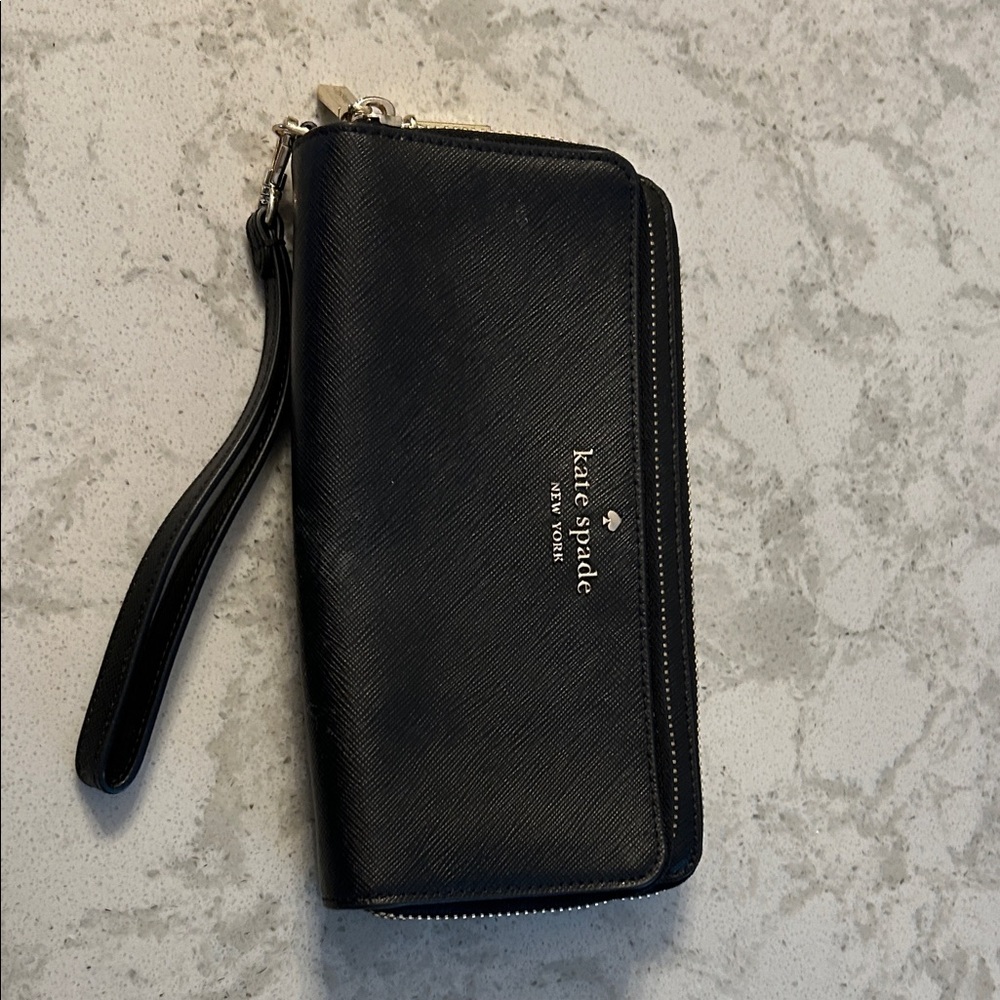 Kate Spade Black Textured Clutch